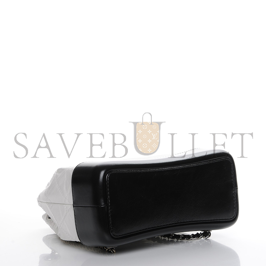 CHANEL MASTER CALFSKIN QUILTED SMALL GABRIELLE BACKPACK BLACK WHITE A94885 (23*22.5*10.5cm) 