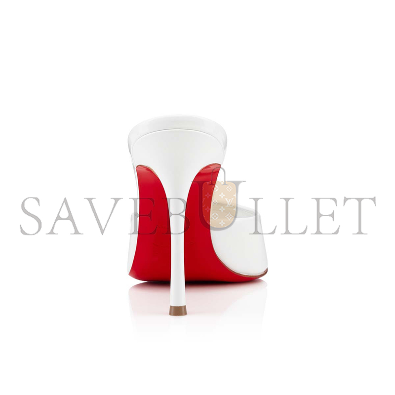 CHRISTIAN LOUBOUTIN ME DOLLY 100 MM MULES-PATENT CALF LEATHER-BIANCO-WOMEN 1221318W302