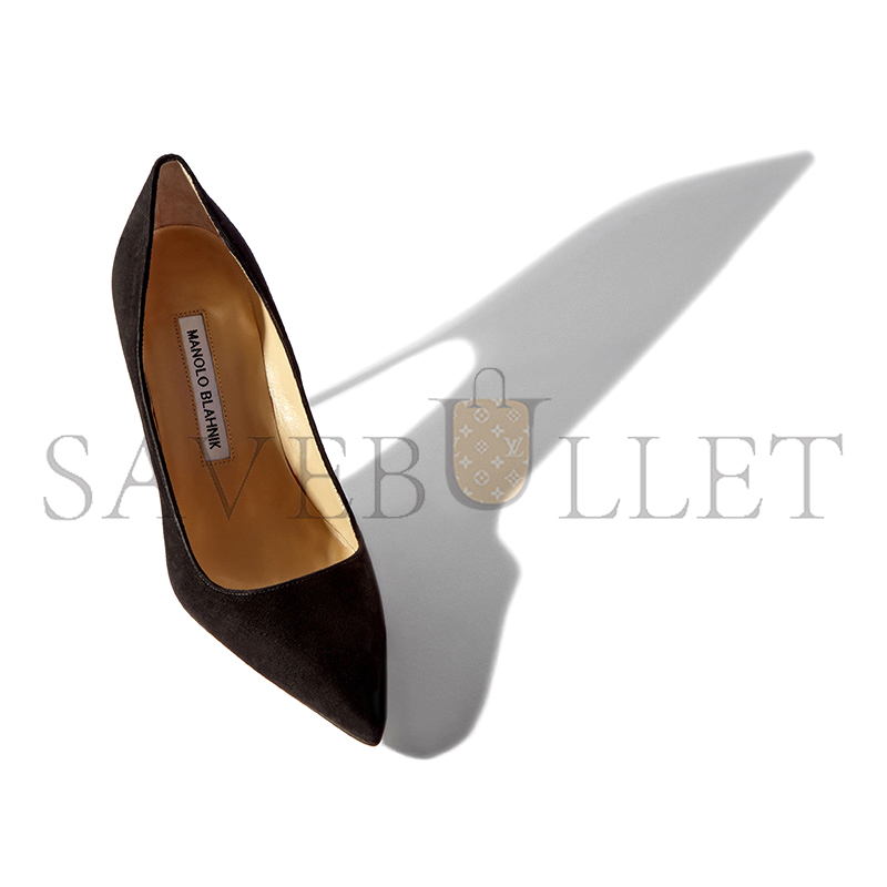 MANOLO BLAHNIK BB BLACK SUEDE POINTED TOE PUMPS 9XX-0417-0016