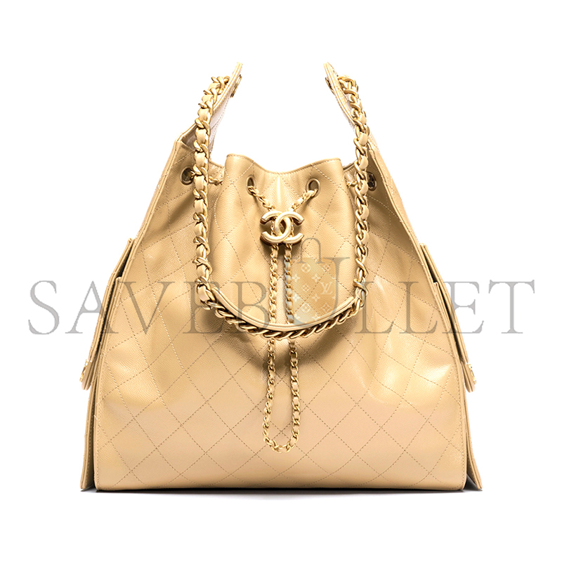 CHANEL MASTER 25 MEDIUM HANDBAG GRAINED CALFSKIN & GOLD-TONE METAL DARK BEIGE AS5311 (40*30*15cm) CHANEL MASTER 25 MEDIUM HANDBAG GRAINED CALFSKIN & GOLD-TONE METAL DARK BEIGE AS5311 (40*30*15cm)