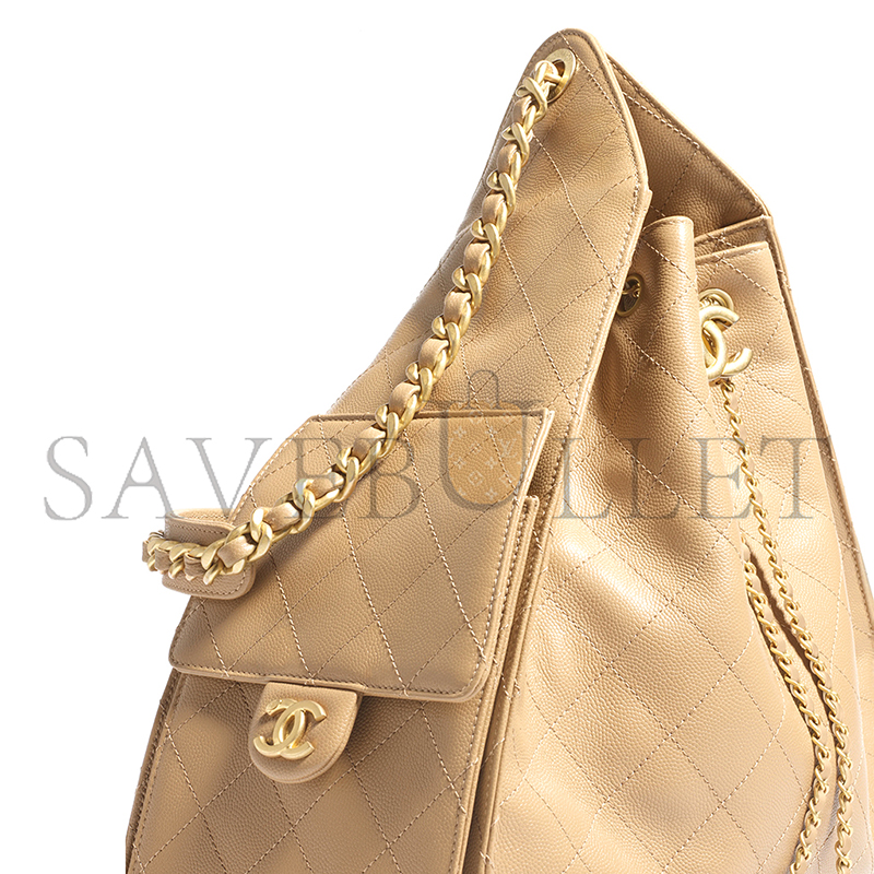 CHANEL MASTER 25 MEDIUM HANDBAG GRAINED CALFSKIN & GOLD-TONE METAL DARK BEIGE AS5311 (40*30*15cm) CHANEL MASTER 25 MEDIUM HANDBAG GRAINED CALFSKIN & GOLD-TONE METAL DARK BEIGE AS5311 (40*30*15cm)