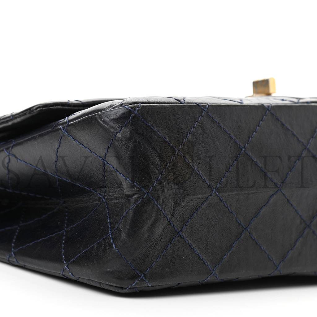 CHANEL CALFSKIN QUILTED 2.55 226 FLAP NAVY BLUE (27*17*9cm) CHANEL CALFSKIN QUILTED 2.55 226 FLAP NAVY BLUE (27*17*9cm)